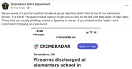 CrimeRadar app said shots were fired at a Streetsboro elementary school. It wasn't true.