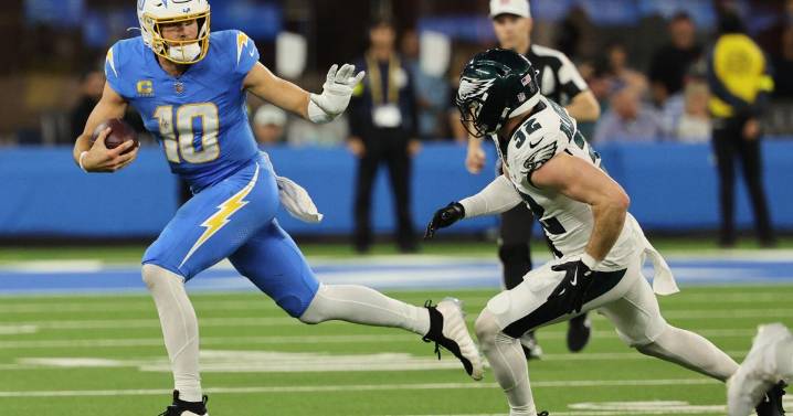 Chargers come through with a mythic win over Eagles, fueled by more heroics from QB Justin Herbert