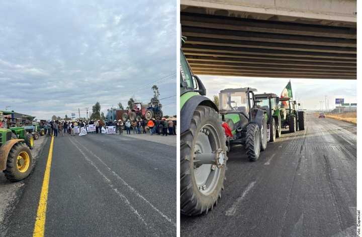 Bloquean productores agrícolas accesos a Zacatecas