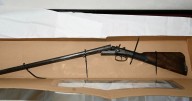 Double-barrelled shotgun seized from recycling centre