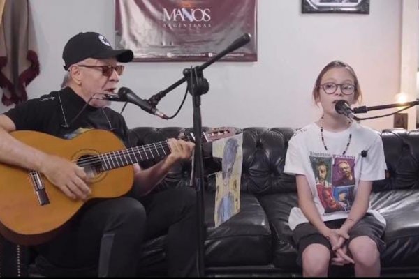 León Gieco sorprendió y compartió un emotivo video cantando junto a Ian Moche