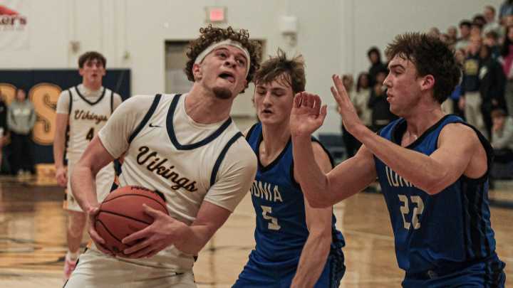 Travis Satterla helps Haslett basketball pull away from Ionia