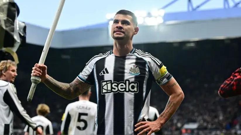 Para enmarcar: Bruno Guimaraes marcó un golazo olímpico para Newcastle ante el equipo de Oliver Sonne [VIDEO]