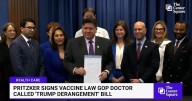WATCH: Pritzker signs vaccine law GOP doctor called 'Trump Derangement' bill
