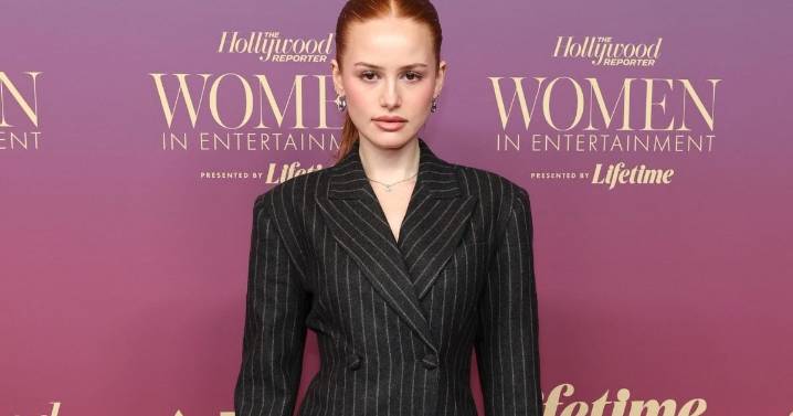 Madelaine Petsch Rocks Bare-Legged Look in Little Blazer Dress
