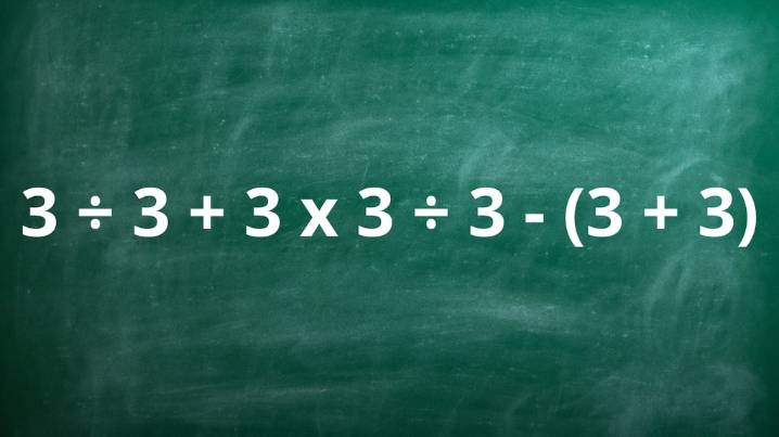 ¿Cuánto es 3 ÷ 3 + 3 x 3 ÷ 3 - (3 + 3)?: la cuenta matemática que pone a prueba a los genios