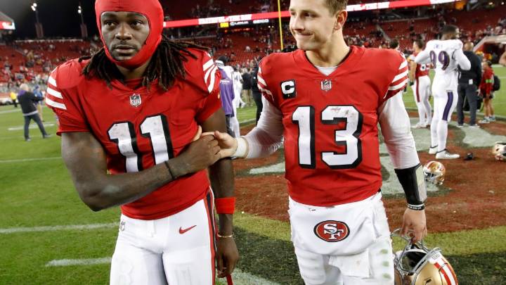 Brock Purdy reflects on being without ‘baller’ Brandon Aiyuk