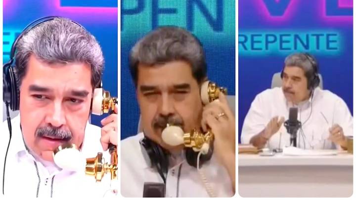 Maduro protagoniza una parodia en vivo con un extraño teléfono, en plena escalada de tensiones con EE.UU.