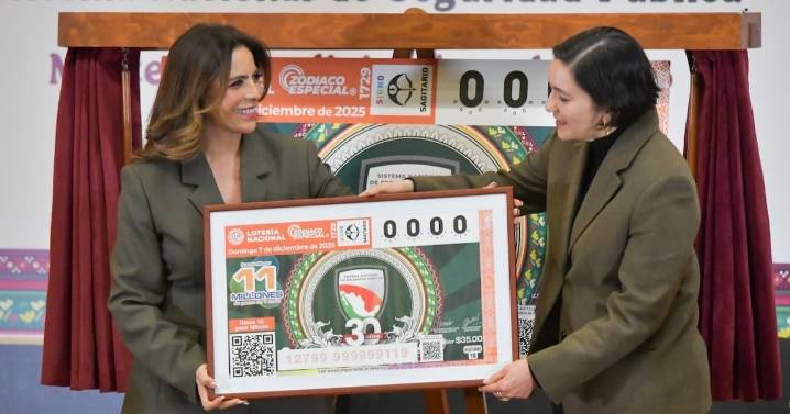 Tres décadas del Sistema Nacional de Seguridad Pública celebrados en billete conmemorativo de Lotería Nacional