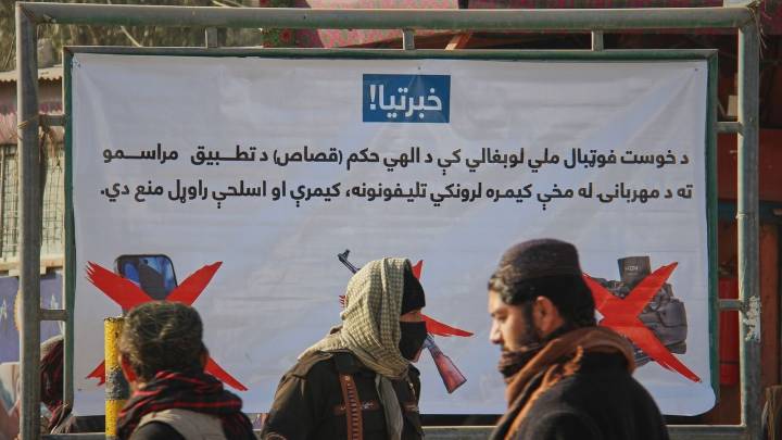 Afghanistan's Taliban rulers carry out public execution in sports stadium in eastern city