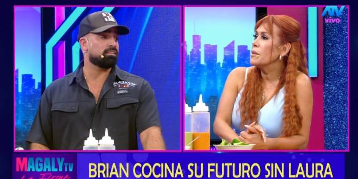 Brian Rullán estalla en vivo cuando Magaly Medina le pregunta si Laura Spoya lo dejó por falta de empleo