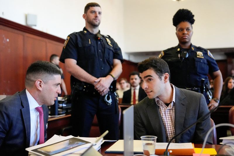 Luigi Mangione arrives at court for hearings over US healthcare executive's killing