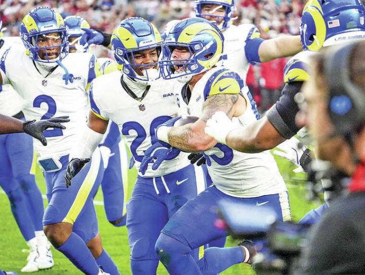 NFL roundup: Rams thump Cardinals, move back on top of NFC