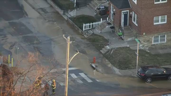 Water main break causes issues in Philly’s Oxford Circle section