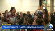 Residents in Bell protest city's mobile home park removal plan
