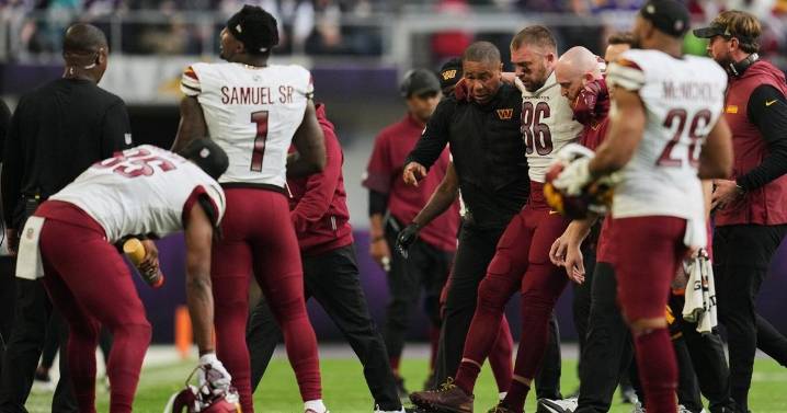 Commanders tight end Zach Ertz is out for the season with a torn ACL