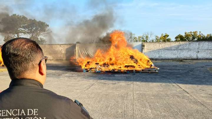 FGR incinera más de una tonelada de drogas y objetos del delito en Jalisco