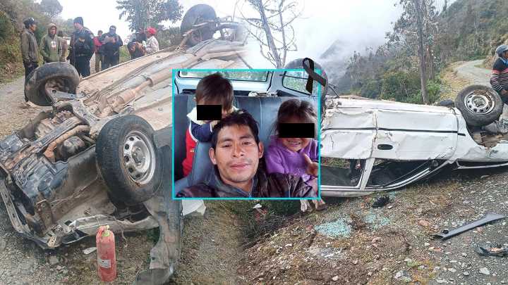 Conductor y sus dos menores hijos fallecen en accidente en la ruta a Chungui