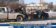 Three-vehicle crash slows traffic near Lincoln High School