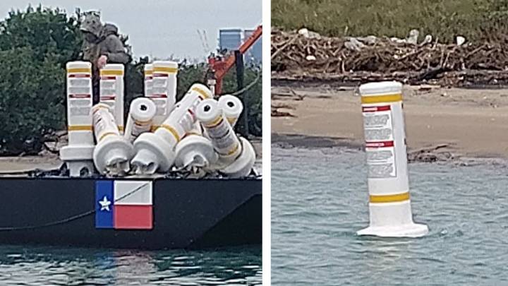 Inicia EU Operación 'River Wall' rellenando el Río Bravo de boyas en playa Bagdad