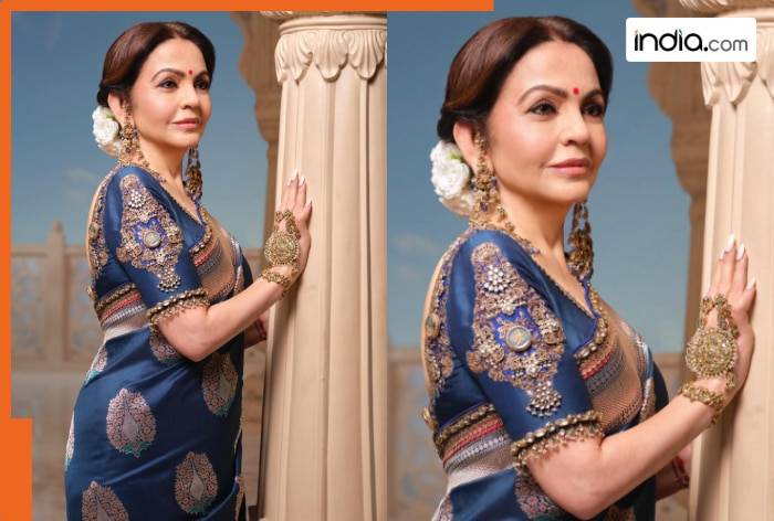 Nita Ambani’s peacock-blue Banarasi look steals the spotlight at Swadesh launch; Manish Malhotra reveals craft secrets