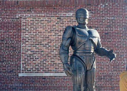 Deadline Detroit | RoboCop Statue Finally Finds a Home in Detroit's Eastern Market