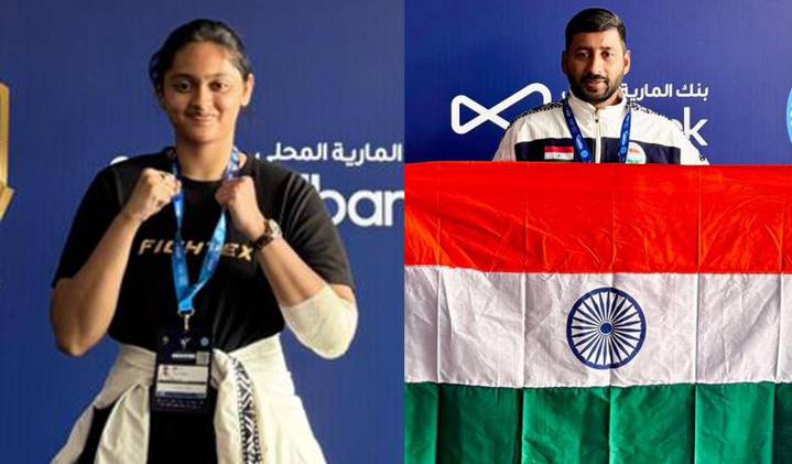 Harsha Ratnakar and Naisha Bajaj shine in kickboxing despite World Championship exit