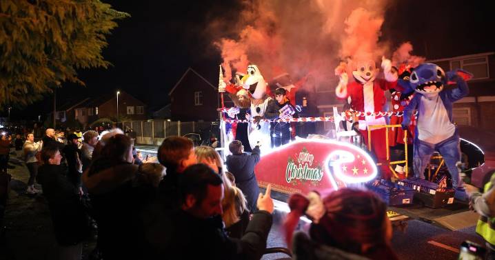 Hundreds line the streets as Christmas characters take over