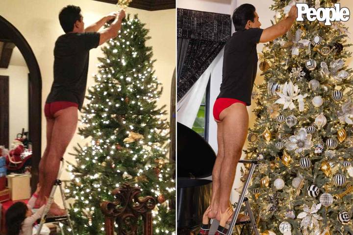 Mario Lopez Recreates His Viral 2012 Cheeky Christmas Underwear Photo (Exclusive)