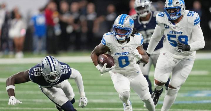 Gibbs rushes for 3 TDs and Lions get win over Cowboys