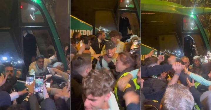 El recibimiento de ídolo que le dio la hinchada del Betis a Pellegrini tras ganar el derbi al Sevilla de Alexis y Suazo