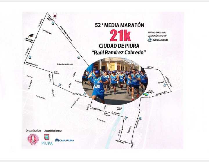 Establecen el recorrido de la 52.° Media Maratón “Ciudad de Piura”