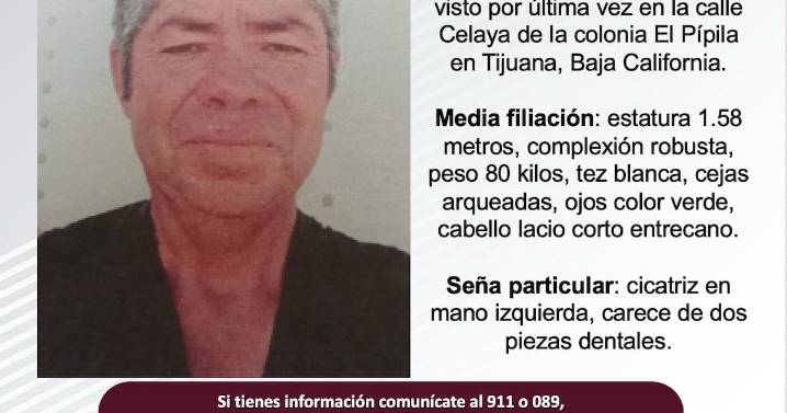 Se busca a Jorge Osvaldo Ary Sandoval González de 52 años