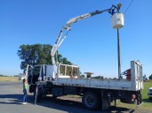 Nueva iluminación y carteleria en el acceso a Gobernador Ugarte