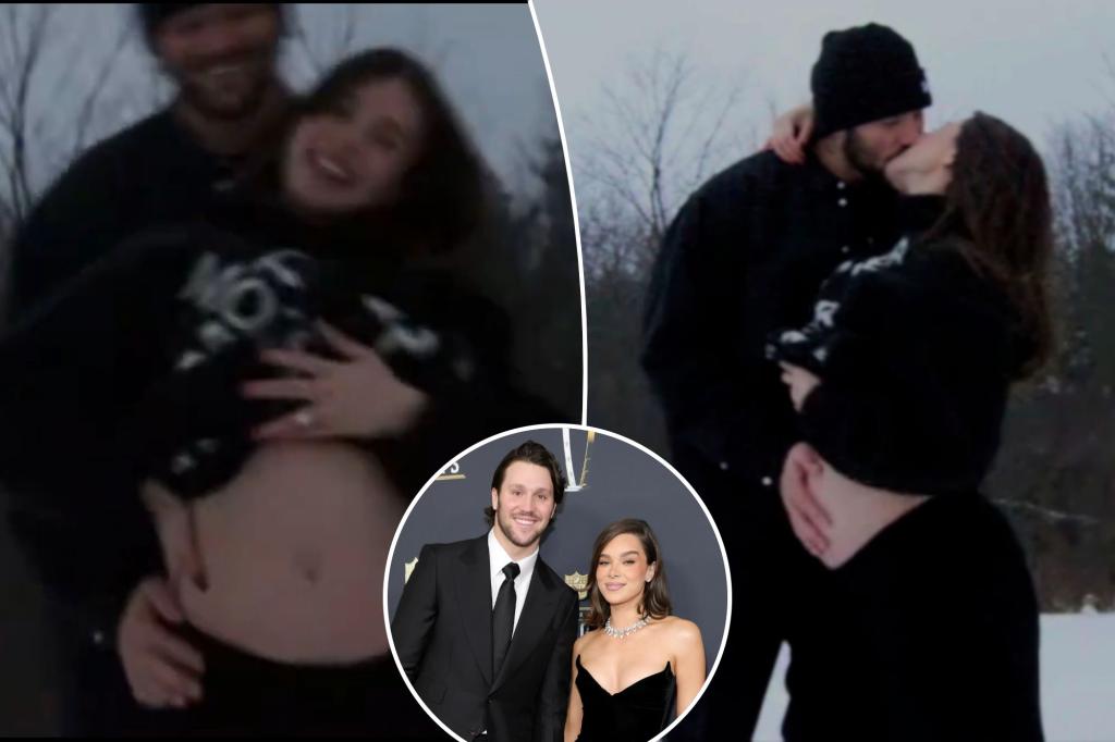 Hailee Steinfeld, Josh Allen reveal pregnancy with baby bump video