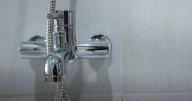Water stains vanish from bathroom chrome when you rub with 1 item