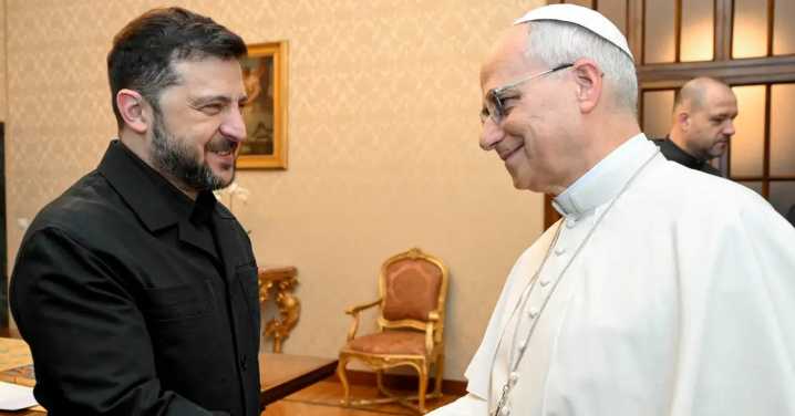Papa León XIV recibió a Vladimir Zelenski en el Vaticano en medio de conflicto entre Ucrania y Rusia