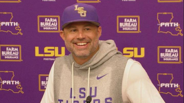 LSU defensive coordinator Blake Baker is staying on the Lane Train with LSU, Kiffin confirms