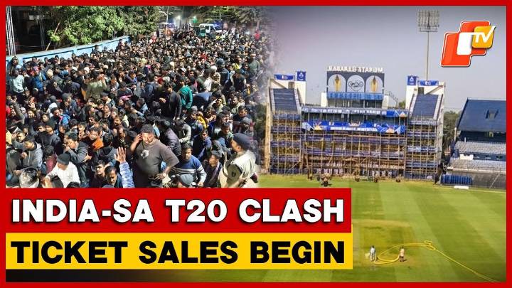 Ind Vs SA Clash: Massive Rush AtBarabati Stadium As Offline T20 Ticket Sales Begin