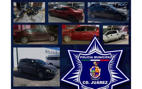 Recuperan municipales 7 vehículos robados