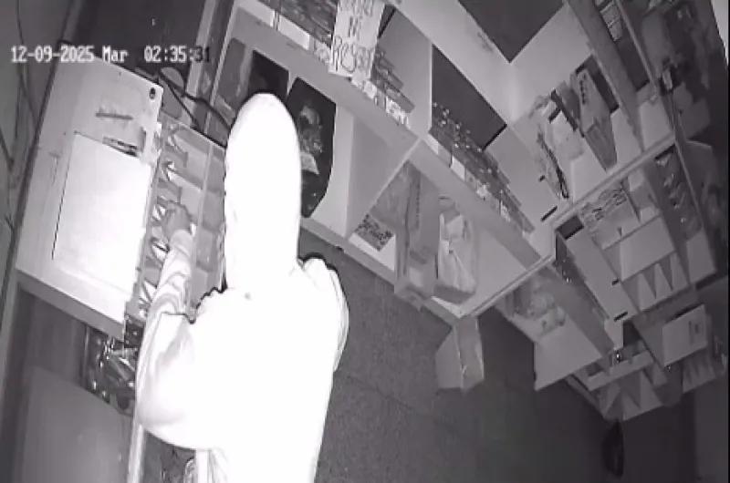 Ladrón se llevó dinero de una caja registradora y fue filmado