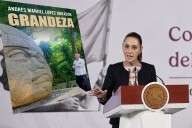 Sheinbaum promueve el libro de AMLO; confirma que no estará en los '7 años de la transformación'