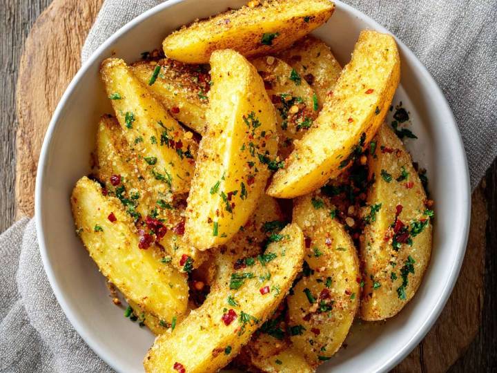 Receta de papas crujientes con parmesano