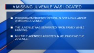 A juvenile has been found safely