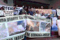 Activistas y pobladores marchan en Tlaxcoapan contra proyecto de economía circular