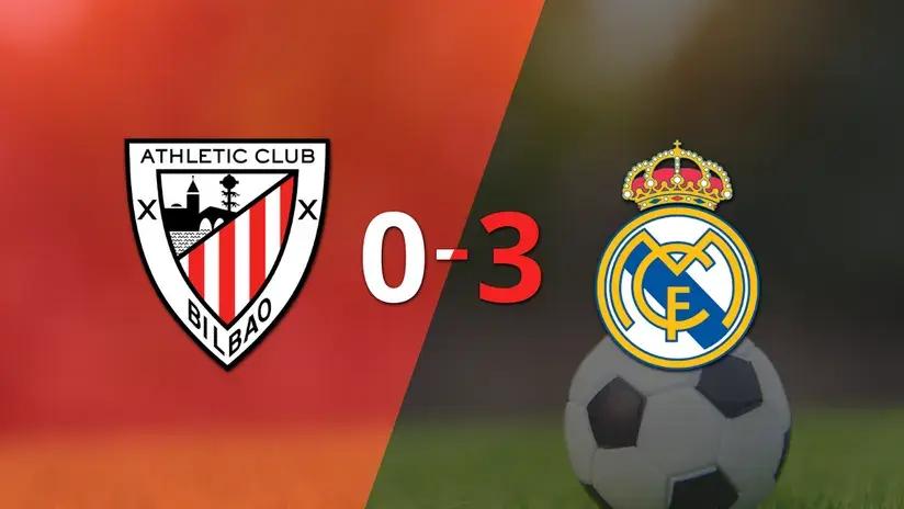 LaLiga EA Sports: Doblete de Kylian Mbappé en la goleada 3-0 de Real Madrid frente a Athletic Bilbao