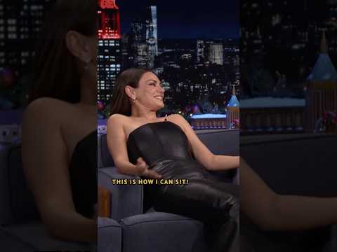 #MilaKunis wore a standing-only dress 😭 #FallonTonight