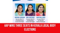 AAP wins three seats in Kerala local body elections