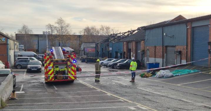 Scene of devastation in Walsall after blaze at unit 'full of fireworks'