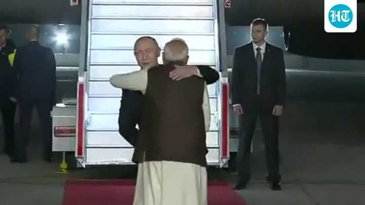 PM Modi welcomes Russia's Putin with a hug at Delhi's Palam airport